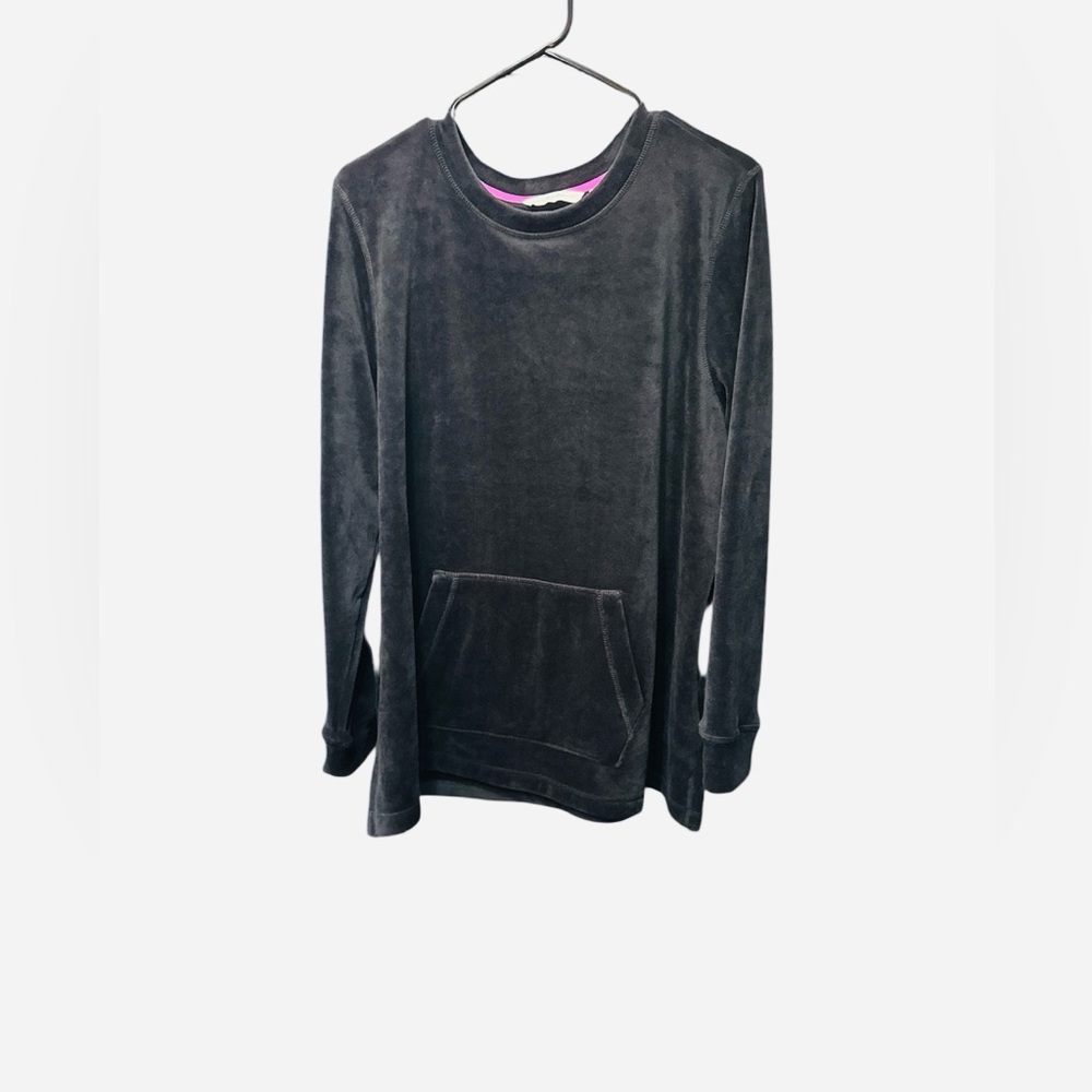 Isaac Mizrahi Black Velvet Hoodie